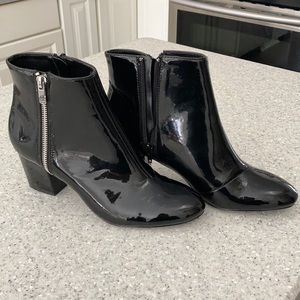 Calvin Klein patent leather booties size 8